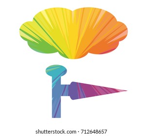 wind multicolored abstract icon