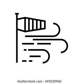 Wind outline icon