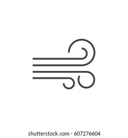 wind outline icon vector