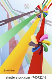 wind pinwheel background vector illustration