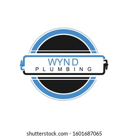 Wind plumbing logo stamp circle design