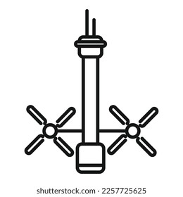 Wind power equipment icon outline vector. Energy nature. Eco clean