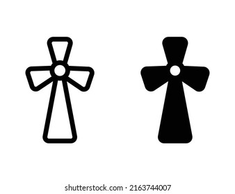 wind power generator icon. outline icon and solid icon