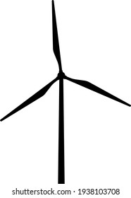 Ilustración vectorial aislada del generador de energía eólica.