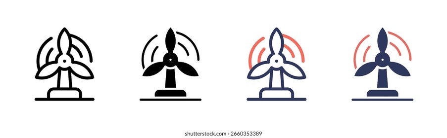 Elemento De Ícone De Energia Eólica Para Design E Vetor