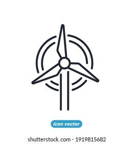 wind power icon. Energy Types symbol template for graphic and web design collection logo vector illustration