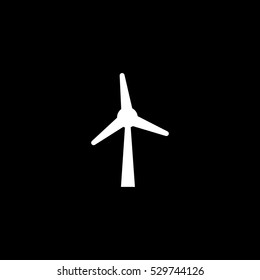 wind power icon isolated, white background