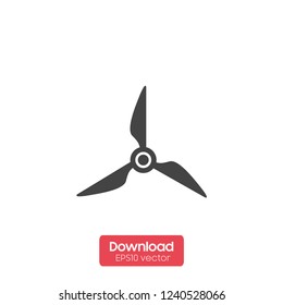 wind power Icon on the white background.