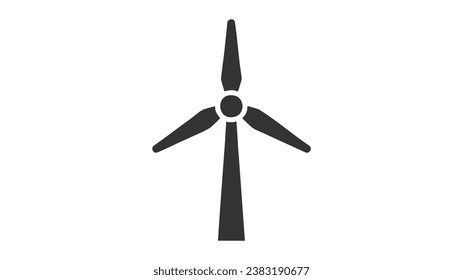 Wind power Icon on the white background.