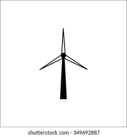 wind power icon on white background