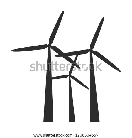 wind power Icon on the white background