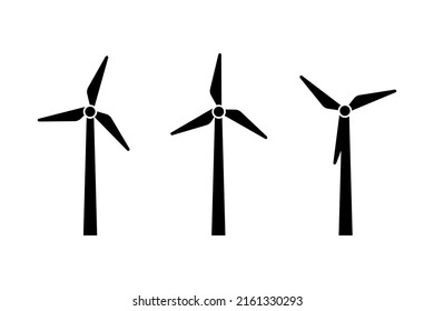 Windkraftsymbol einzeln auf weißem Hintergrund.