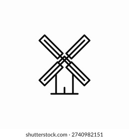 wind power icon sign vector