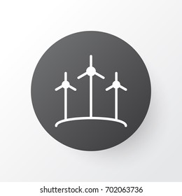 Wind Power Icon Symbol. Premium Quality Isolated Windmill Element In Trendy Style.