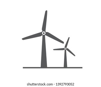 Wind Power Icon. Vector Illustration. On White Background