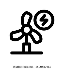 wind power icon. vector line icon for your website, mobile, presentation, and logo design.