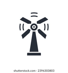 wind power icon. vector.Editable stroke.linear style sign for use web design,logo.Symbol illustration.