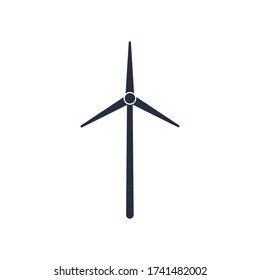 Wind power icon. Windmill symbol vector illustration isolated on white