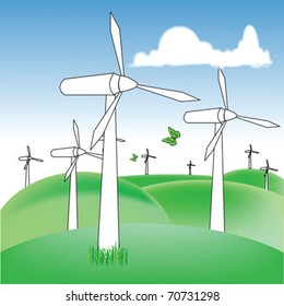 wind power with landscape