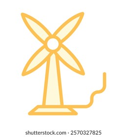 Wind power lineal color icon , vector, pixel perfect, illustrator file 
