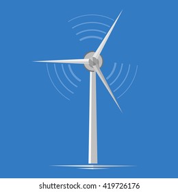 Wind power plant icon