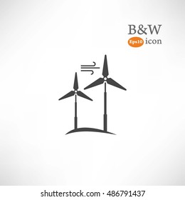 Wind power plant icon
