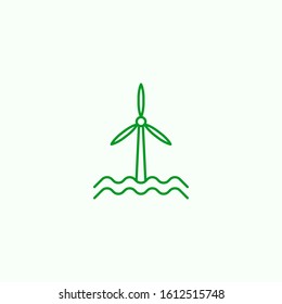 wind power plant safe nature environment isolated icon on white background