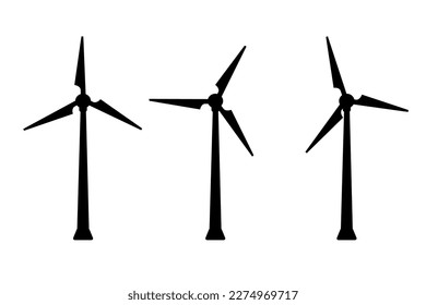 wind power plant stands in the field green energy renewable resource logo