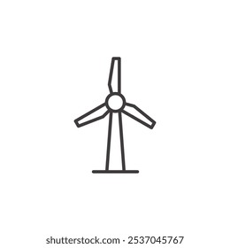 WIND POWER stroke icon in black