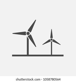 wind power vector icon wind turbines