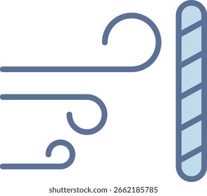 Wind Proof Filled Blue Tone Icon