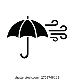Icono de protección contra el viento Vector, ilustración