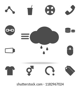 wind and rain cloud icon. web icons universal set for web and mobile