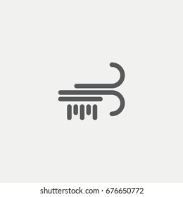 Wind and rain icon