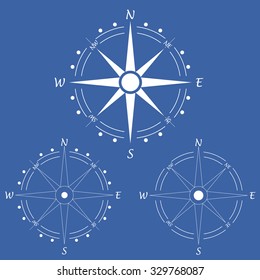 Wind rose compass.
