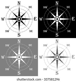 Wind rose compass .