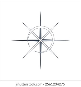 Wind Rose. Compass. The concept of traveling. Vector illustration. Banner with world map