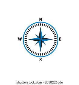 Wind rose compass icon design illustration template