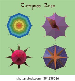 Wind rose Compass for landscape design 