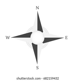 Wind Rose Compass vector icon. North West East South Star. Vector illustration. White background. Eps10.
