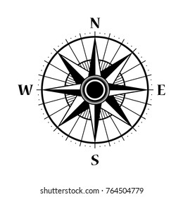Wind rose compass  vector symbol.Compass Icon  design element