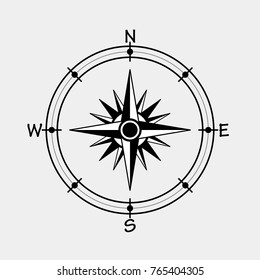 Wind rose compass  vector symbol.Compass Icon  design element