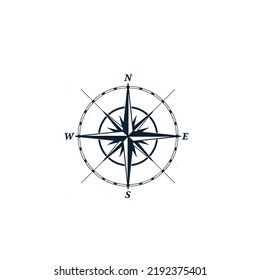 Wind rose design stock illustrations on white background 