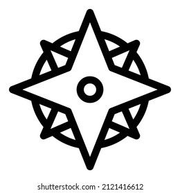 Wind Rose Flat Icon Isolated On White Background
