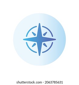 wind rose gradient icon isolated on white background
