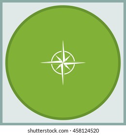 Wind rose icon. Cartography symbol.
