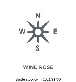 Wind rose icon. Wind rose design concept from Camping collection. Simple element vector illustration on white background.