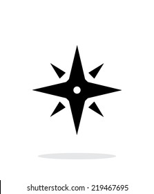 Wind rose icon on white background. Navigation sign. Vector illustration.