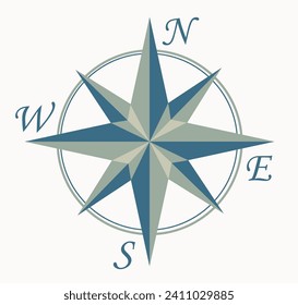 Wind rose icon. Rose of Wind on white background. Vector illustration