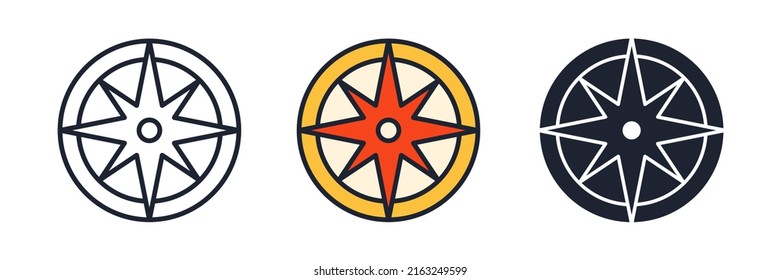 wind rose icon symbol template for graphic and web design collection logo vector illustration
